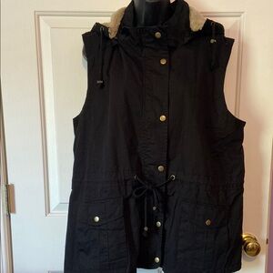 First Look Black Hooded Cotton Vest new size 3X
